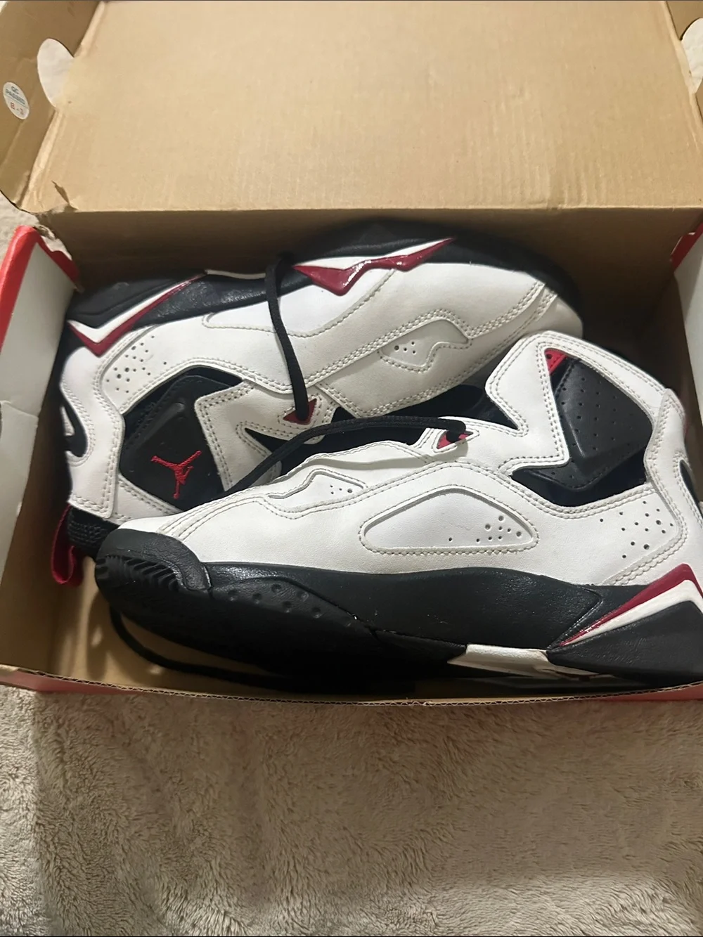 Nike White Black Red Retro Basketball Sneakers